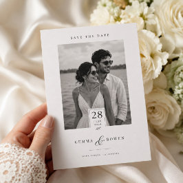 Klassische Foto-Hochzeit-Save-the-Date-Karte Save The Date
