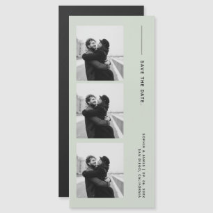 Klassische Foto Strip Hochzeitsmagnetik Save the D Magnetkarte