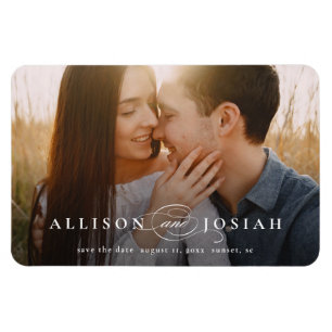 Klassische Fotografie-Hochzeit - Save-the-Date-Kar Magnet