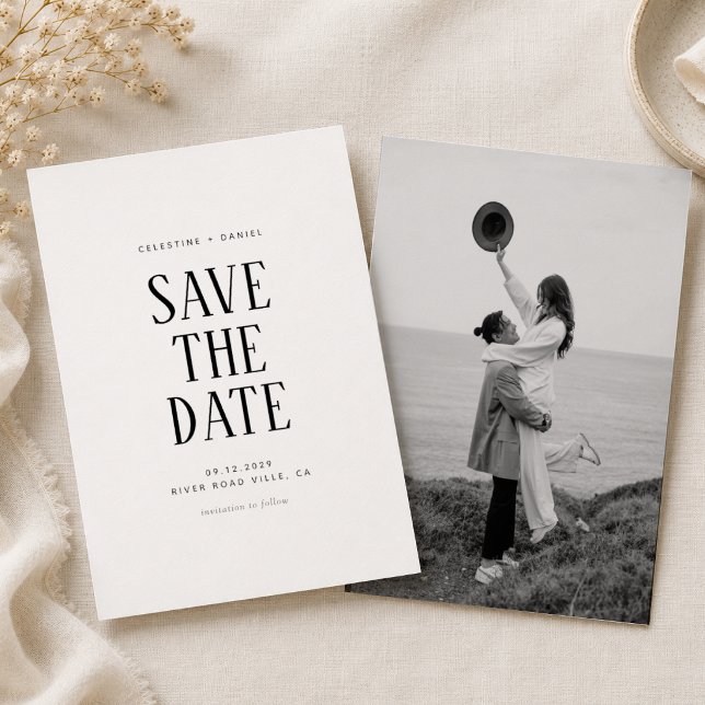 Klassische Fotografie-Hochzeit 'Save the Date' mit Save The Date (Von Creator hochgeladen)