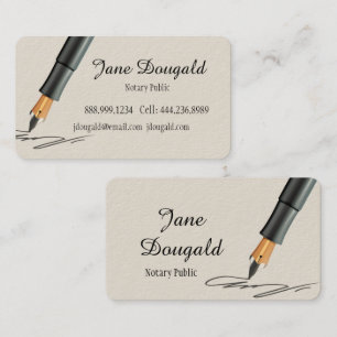 Klassische Fountain Pen Notary Business Card Visitenkarte