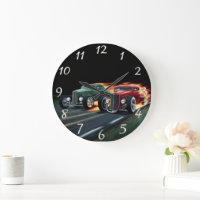 Klassische frisierter Autos runter in einer Nachts