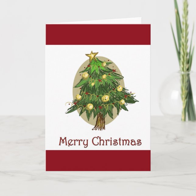 Klassische Frohe Weihnachtskarte Feiertagskarte (Vorderseite)