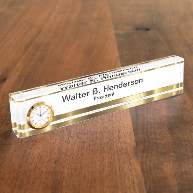 Klassische Führungskraft Geschenk Name Plaque Namensplakette (Seite)