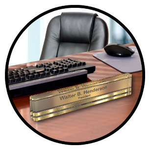 Klassische Führungskraft Geschenk Name Plaque Namensplakette