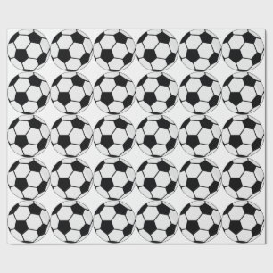 Klassische Fußballgrafik Traditioneller Sportfan Geschenkpapier