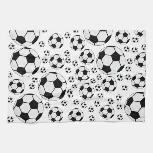 Klassische Fußballgrafik Traditioneller Sportfan Geschirrtuch