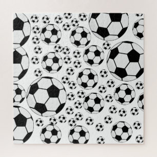 Klassische Fußballgrafik Traditioneller Sportfan Puzzle