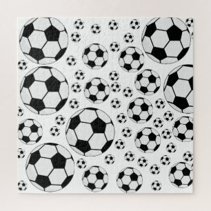 Klassische Fußballgrafik Traditioneller Sportfan Puzzle
