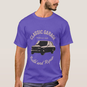 Klassische Garage Vintage Oldtimer Opa Papa Gesche T-Shirt