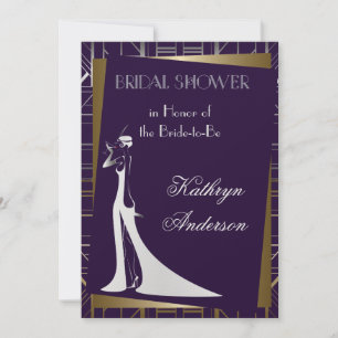 Klassische Gatsby Deco-Brautparty-Einladung Einladung