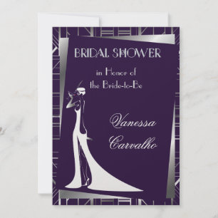 Klassische Gatsby Deco Brautparty-EinladungManuela Einladung