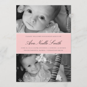 KLASSISCHE GEBURTS-MITTEILUNG ANKÜNDIGUNG