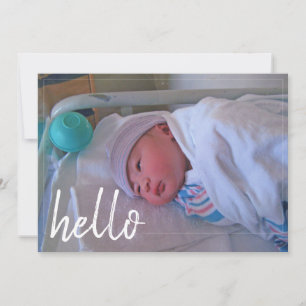 Klassische Geburtsanzeige Danksagungskarte Ankündigung