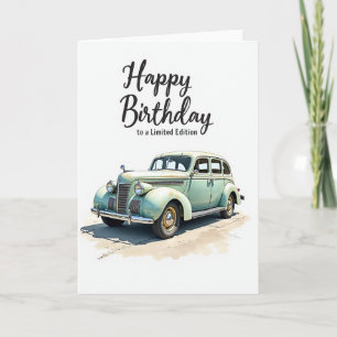 Klassische Geburtstagskarte mit Auto Karte