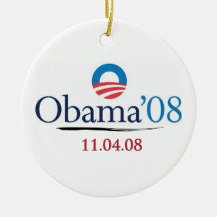 Klassische Gedenkverzierung Obama '08 Keramikornament