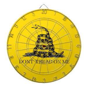 Klassische gelbe Gadsden-Flagge Don't Tread on Me Dartscheibe