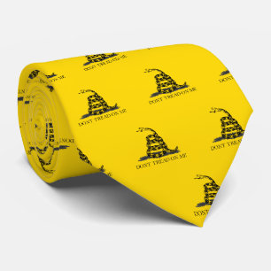 Klassische gelbe Gadsden-Flagge Don't Tread on Me Krawatte