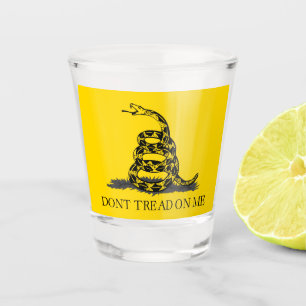 Klassische gelbe Gadsden-Flagge Don't Tread on Me Schnapsglas