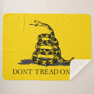 Klassische gelbe Gadsden-Flagge Don't Tread on Me Sherpadecke
