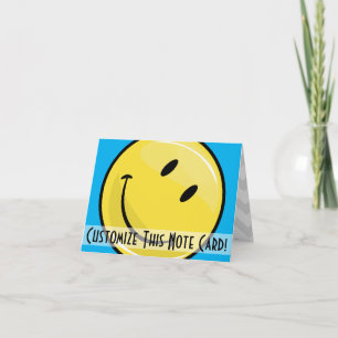 Klassische gelbe Happy Face Custom Note Card Karte