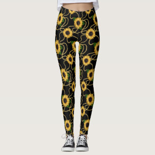 Klassische Gelbe Sonnenblumen Stilvolles Muster au Leggings