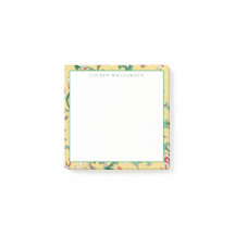 Klassische gelbe und grüne Chinoiserie-Post-It-Not