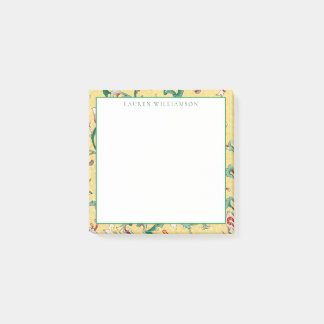 Klassische gelbe und grüne Chinoiserie-Post-It-Not Post-it Klebezettel