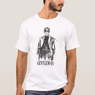 Klassische Gentlemen Print T-Shirt