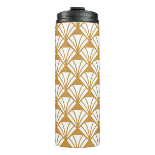 Klassische Geometrie: Art Deco Eleganz. Thermosbecher