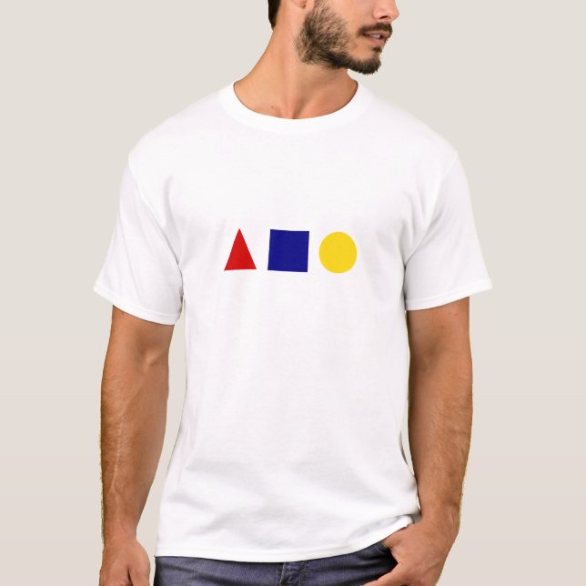 Klassische geometrische Bauhauskunst T-Shirt (Vorderseite)