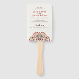 Klassische geometrische Mandala-Muster Fächer