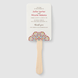 Klassische geometrische Mandala-Muster Fächer