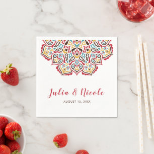 Klassische geometrische Mandala-Muster Serviette