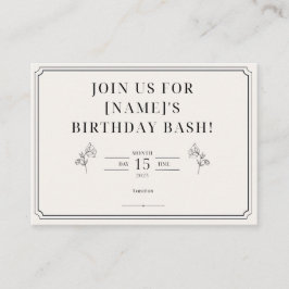 Klassische Gerahmte Geburtstagskarte Begleitkarte