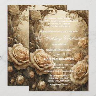 Klassische geschiedene Eltern Hochzeitseinladungen Einladung