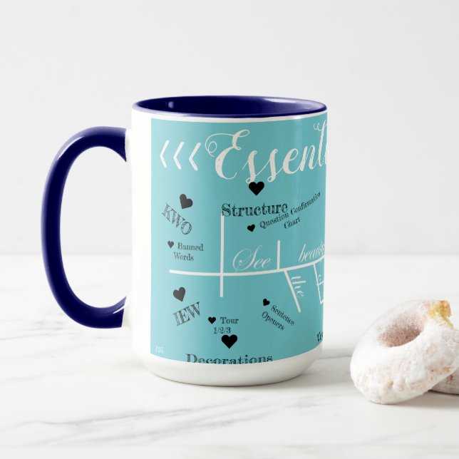 Klassische Gesprächs-Wesensmerkmale-Tasse Tasse (Mit Donut)