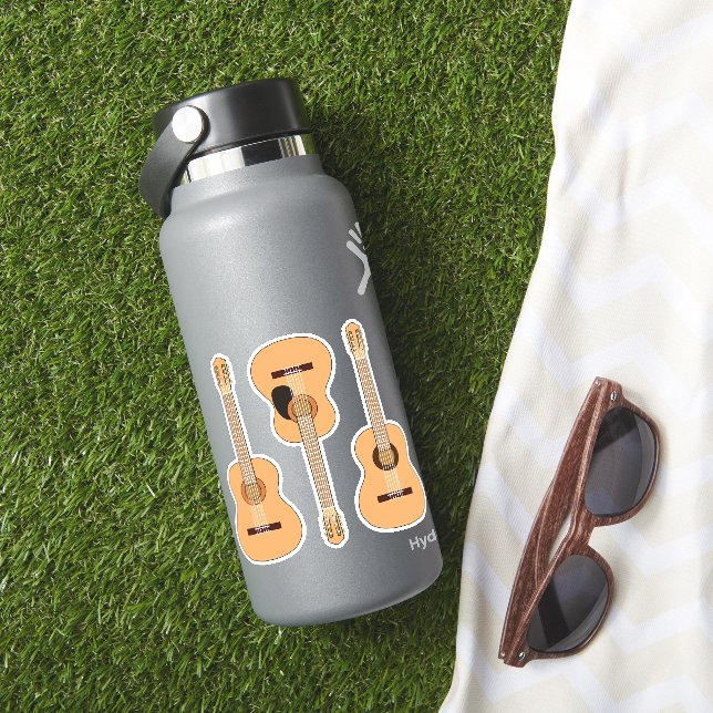 Klassische Gitarre 3 Stk ! Aufkleber (HydroFlask Insitu)