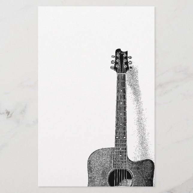 Klassische Gitarre Briefpapier (Vorderseite)