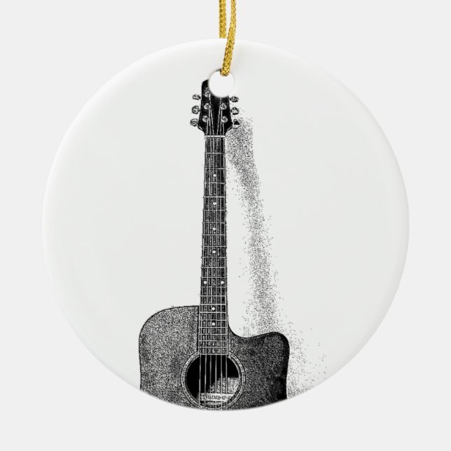 Klassische Gitarre Keramik Ornament (Vorne)