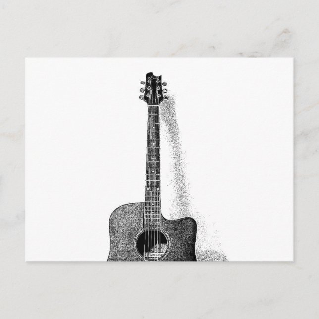 Klassische Gitarre Postkarte (Vorderseite)