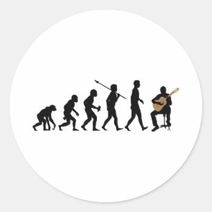 Klassische Gitarre Runder Aufkleber