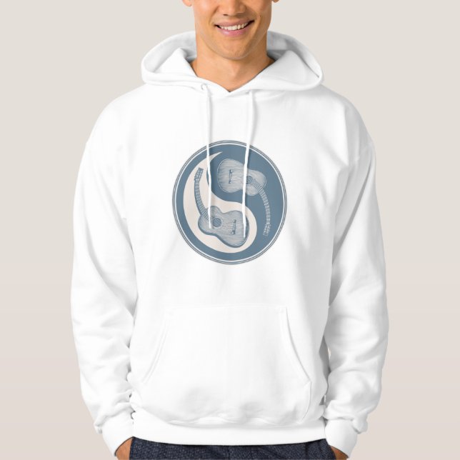 Klassische Gitarre Yin Yang Hoodie (Vorderseite)