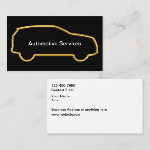 Klassische Gold Car Business Cards Visitenkarte
