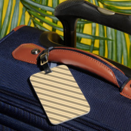 Klassische Gold Diagonal Stripe Gepäckmarke Gepäckanhänger