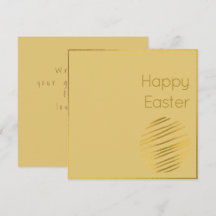 Klassische Gold Ei Osterkarte