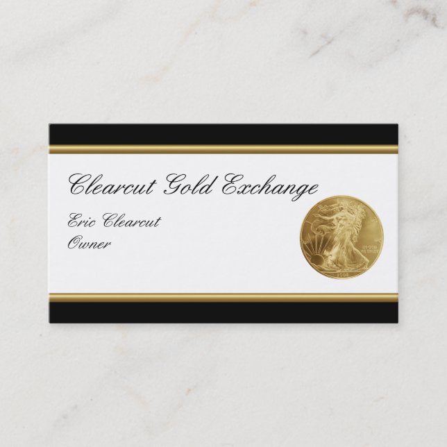 Klassische Gold Investment Business Cards Visitenkarte (Vorderseite)