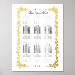 klassische Goldbotanicals Hochzeitstisch Foliendrucke