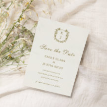 Klassische Golden Monogram Save the Date Hochzeit