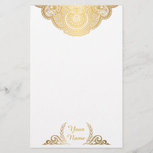 Klassische Golden Personalisiert Stationery Briefpapier